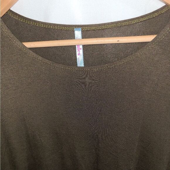 Azules Olive Green Long Sleeve Tunic Dress Shirt Size S - Picture 3 of 7